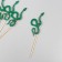 Decor for creativity "Green Snake" 12.5 cm (set 6 pcs)
