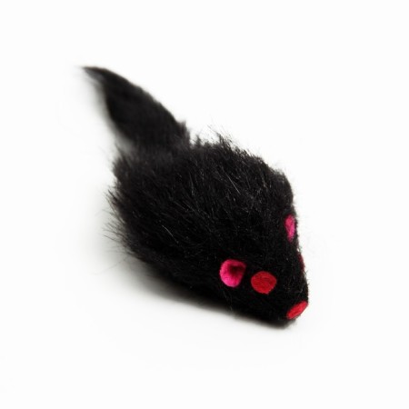 Toy for cats "Mouse Malaya", 5 cm, black-1