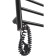 Electric towel Domoterm 109-5, 400x600 mm, left, black matte