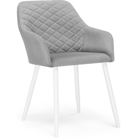 Steve Metal/velor, white/gray 52x68x81 cm