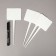 Garden signs for marking, 22 cm, with marker, set of 8 pcs., Plastic, white