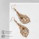 Earrings hanging "feathers" peacock, color black gold, 7.5 cm