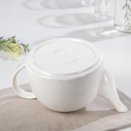 Keramic teapot “Classics”, 500 ml, white color-3