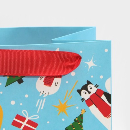 Package for the bottle "New Year's bustle", 13 x 36 x 10 cm, New Year-4
