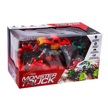 Radio -controlled jeep Drift, 4WD, drift, works on the battery, the color of the red-6