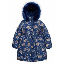 Coat for girls, height 158 ​​cm, dark blue color