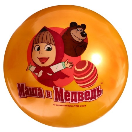 The ball "Masha and the bear", with a sticker, PVC, 23 cm-4