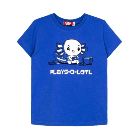 Children's T -shirt, height 122 cm, blue color
