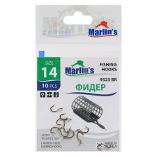 Hook Marlin’s feeder 9523 BR No. 14, 10pcs.