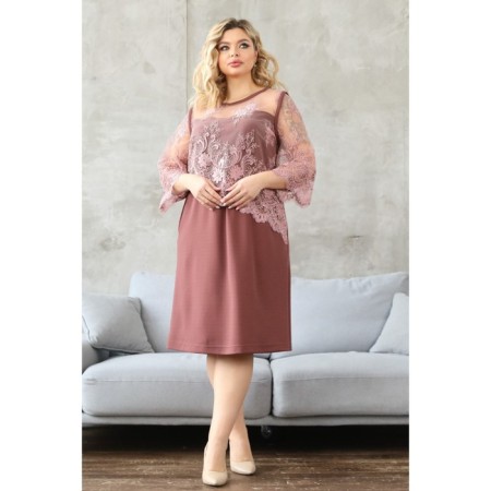 Women's dress, size 56, pink color-9