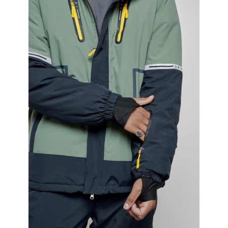 Ski costume men's winter, size 48, khaki color-8