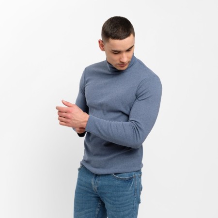 Turtleneck Men's Minaku: Basic Line Man Color Gray-Great Melange, Size 44-1