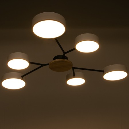 Chandelier 1319/6wt LED 144W 3000-6000k white 75x75x5 cm-4
