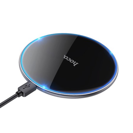 Wireless charger Hoco CW6 Pro, PD/QC 15 W 2 A, black-1