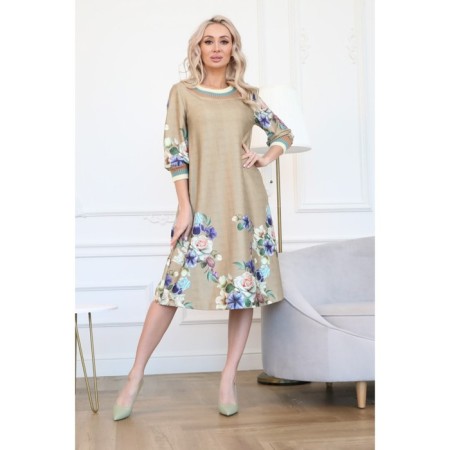 Women's dress, size 46, beige color