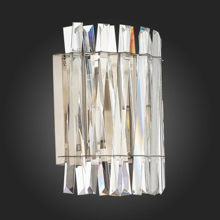 Sconces st. SL1170.101.02. Fabio. 2x40 watts, E14, 25x30 cm, Nickel color-5