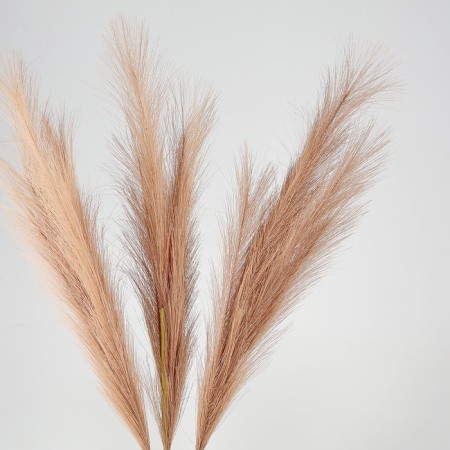Pampas artificial grass, height 70 cm, 6 brushes, brown color-1