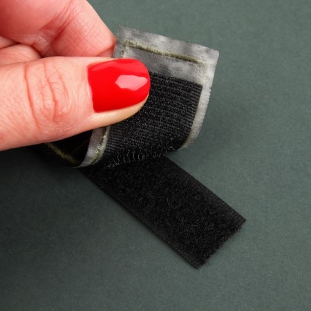 Chevron on Velcro “Blood Group I negative”, 12 × 2.55 cm, Khaki color-3