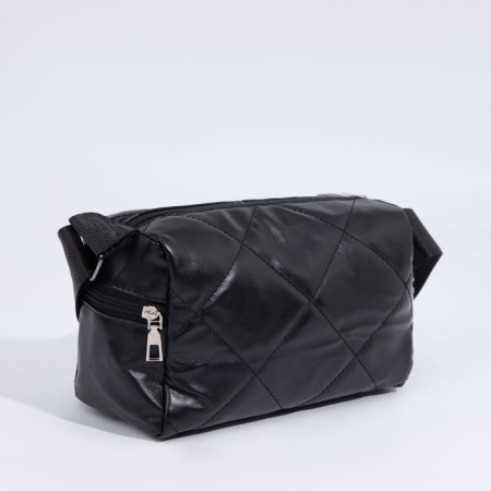 Bag Cross-Bodi with a zipper, black color-1