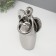 Ceramics candlestick for 1 candle "Angel" d = 3.5 cm silver 14x9.5x25 cm