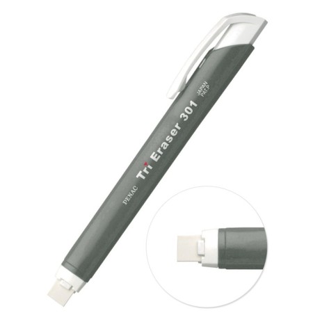 Lastik with the holder of Penac Tri Eraser, sliding, the gray case-1