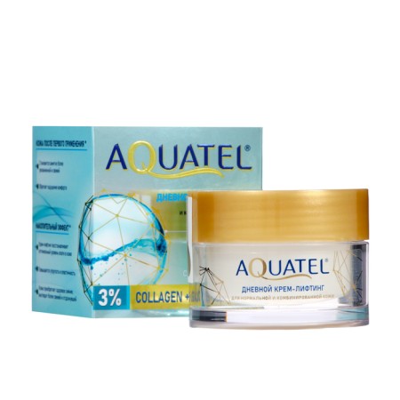 Aquatel daily face cream for normal and combined skin, 50 ml
