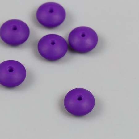 Busina silicone "flattened" grape purple d = 1.2 cm