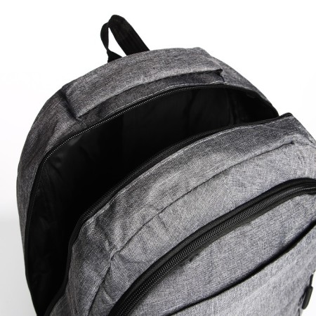 Youth backpack with lightning, 4 pockets, gray color-5