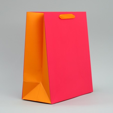 Two-color gift package, packaging, “pink-orange”, ml 23 x 27 x 11.5 cm-3