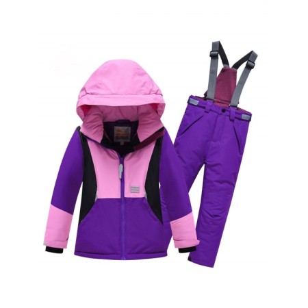 Ski costume for girls for, height 116 cm, purple color