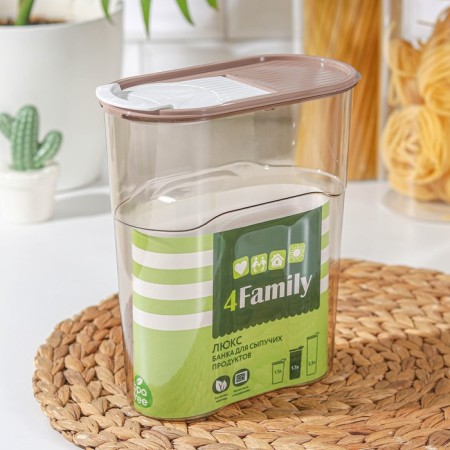 Bank for bulk products, "luxury", 1.7 l, color mix-6