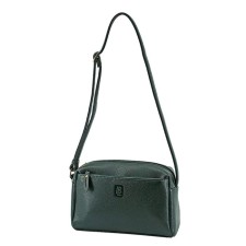 Bag Cross-Bodi with a zipper, green color