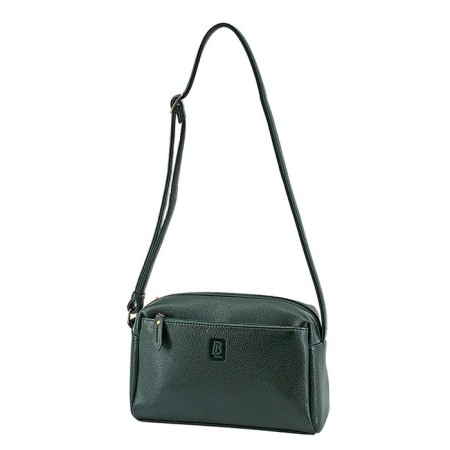Bag Cross-Bodi with a zipper, green color