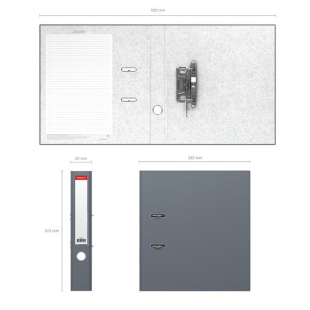 A4, 50 mm registrar, Erichkrause Granite, with arched mechanism, gray-3