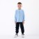Kit for children (longshit/trousers), blue color, height 98cm