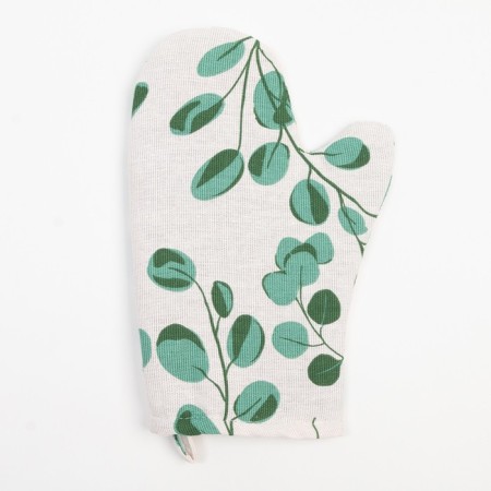 Set of kitchen shade "Eucalypt": mittens 20x27 cm, take 19x19 cm, 100% cotton-2