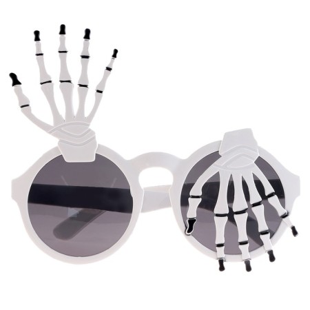 Carnival glasses "hands", white color-1
