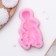 Mold "Boy and Bunny", silicone, 9.1 × 5.4 × 2.1 cm, pink color