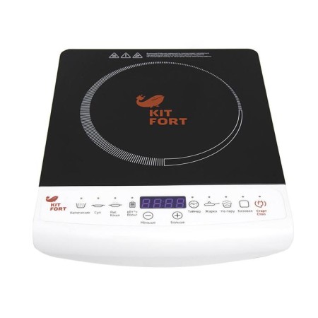 Induction tile KitFort KT-101, 2000 W, 6 programs, 10 modes, timer, white-1
