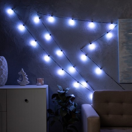 Smart garland “thread” 6 m with nozzles “matte bumps”, IP20, dark thread, 20 LED, glow RGB, USB-5