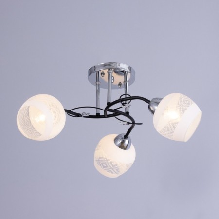Mona chandelier 3x60W E27 chrome, black 47x47x28cm-1