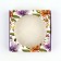 Box for Makarun with low sides "Flowers", 11 x 11 x 3 cm