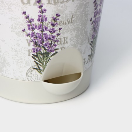 A pot for flowers with a basal watering “Nika deco. Lavender ", 800 ml-1