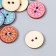 Buttons wood for creativity 2 punctures "patterned" set 25 pcs 2x2 cm