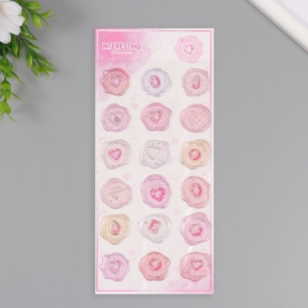Stickers for creativity plastic "Pink wealth" 9.3x20.4 cm