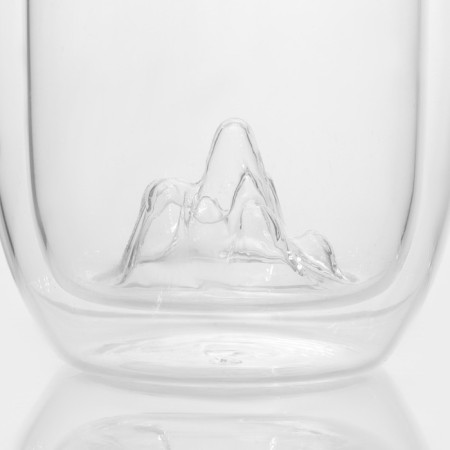 Glass glass with double walls Magistro "Mountains", 350 ml, 6.5 × 15 cm-3