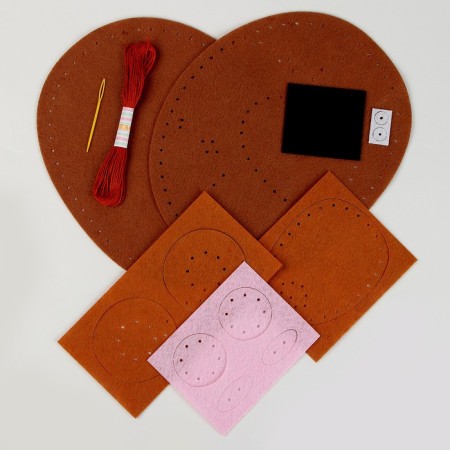 Sewing kit. Fetter pillow "Bear", 25 × 25 cm-2