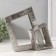 Souvenir Ceramics "Abstraction. Two squares" silver 25.5x5x20.5 cm