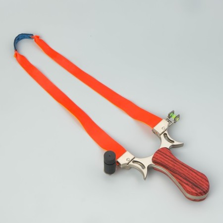 A slingshot with a wooden pen, with a laser target designator-3