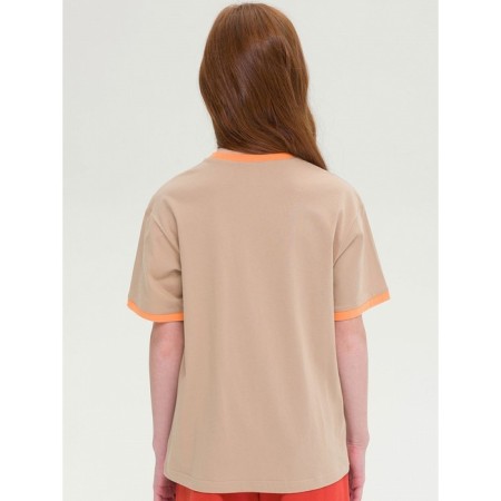 T -shirt for girls, height 128 cm, sandy color-1